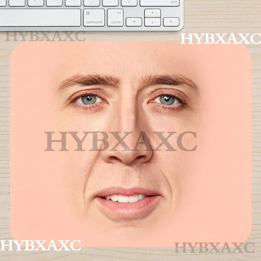 Work Desk Home Setup - HYBXAXC Nicolas Cage Face Meme Mousepad