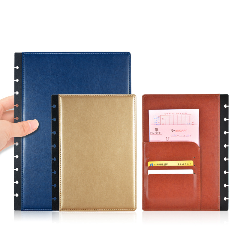 Ring Binder Box - Loose-leaf Leather Cover Mushroom Hole Notebook