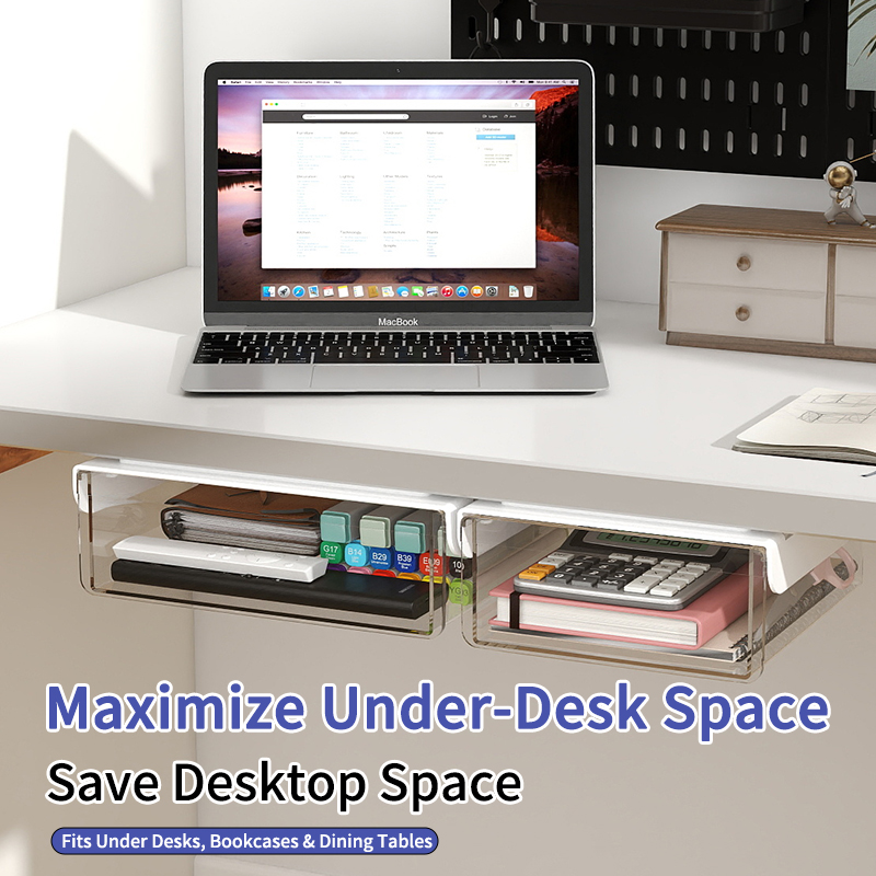 Under Desk Hidden Drawer Syste - огляд і ціна Desk Setup For Studying