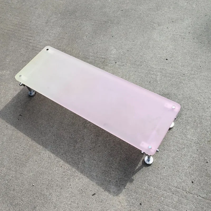 ‌Aesthetic Pink Gradient Acryl - огляд і ціна Desk Setup Monitor And Laptop