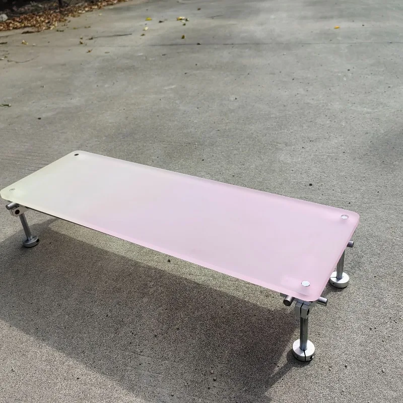 ‌Aesthetic Pink Gradient Acryl - огляд і ціна Desk Setup Monitor And Laptop