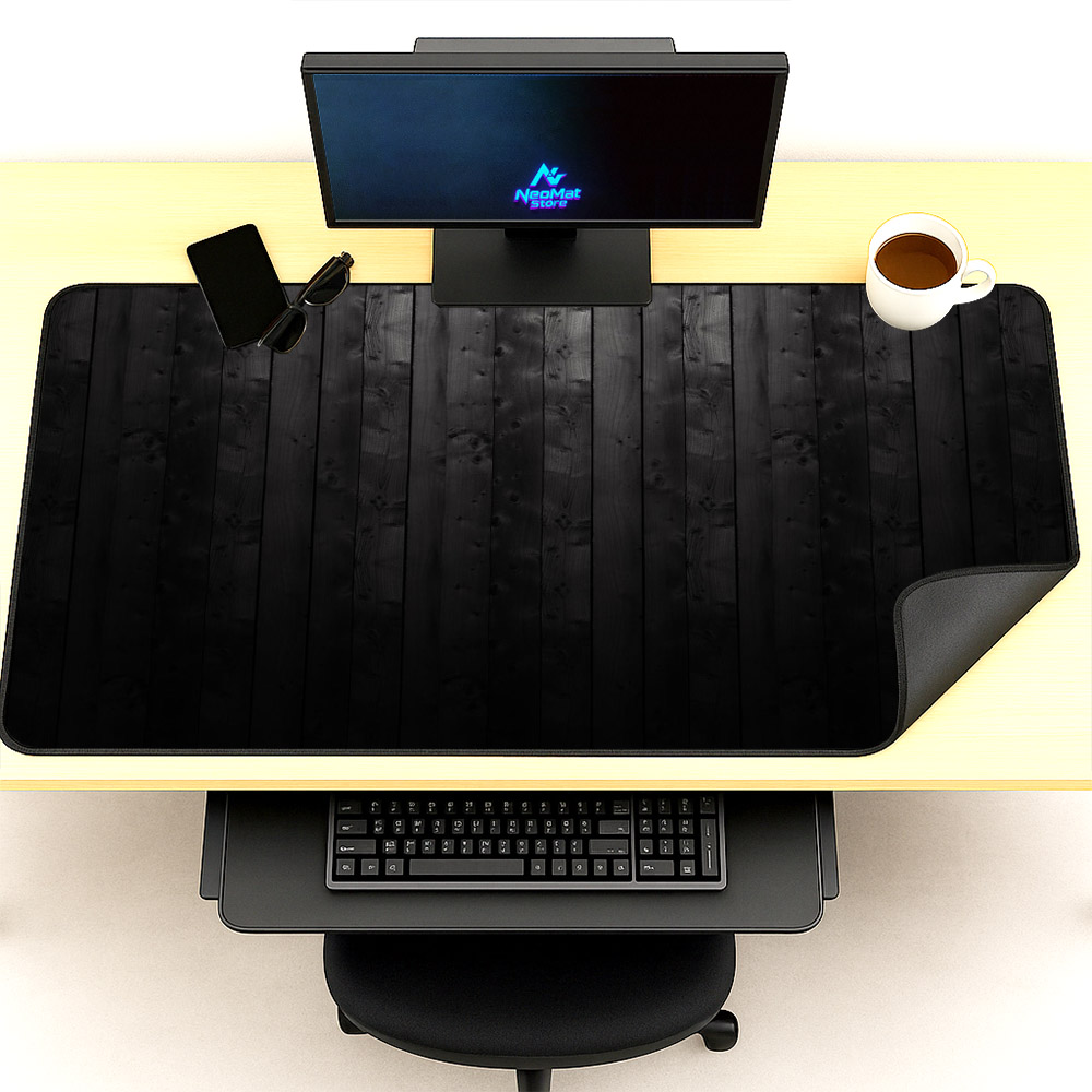Huge Mouse Pad 2000x1000 Wood  - огляд і ціна Desk Setup Black And Wood