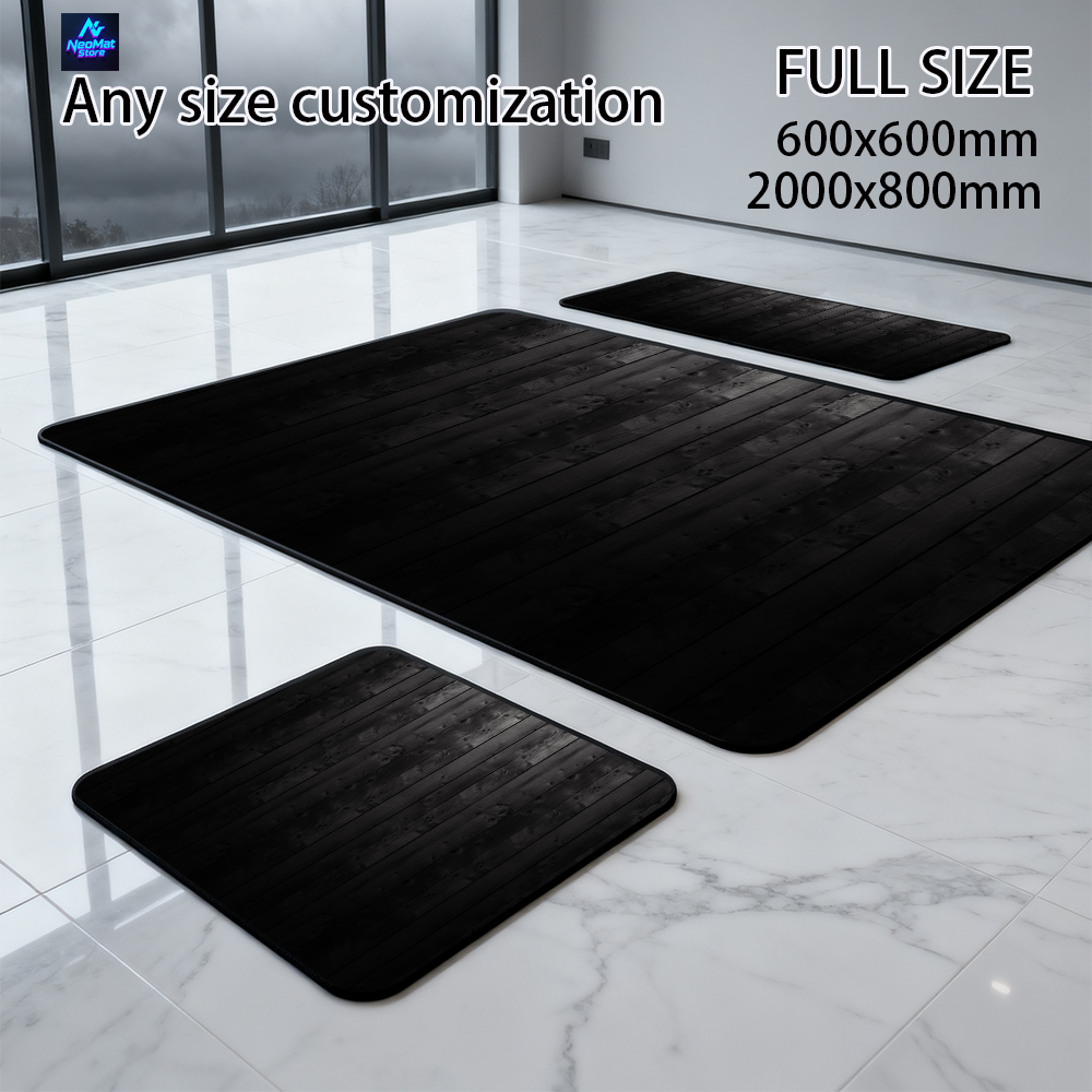 Huge Mouse Pad 2000x1000 Wood  - огляд і ціна Desk Setup Black And Wood