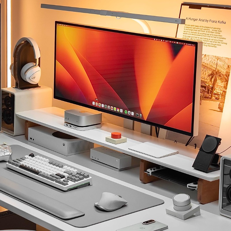 Modern Monitor Riser Stand Erg - огляд і ціна Desk Setup Monitor And Laptop