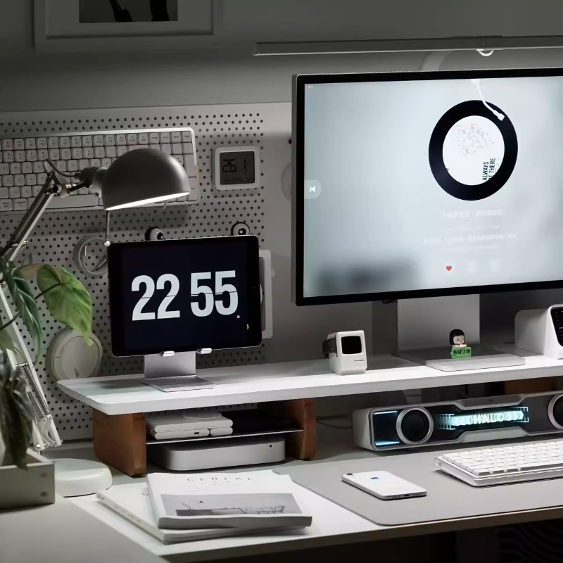 Modern Monitor Riser Stand Erg - огляд і ціна Desk Setup Monitor And Laptop