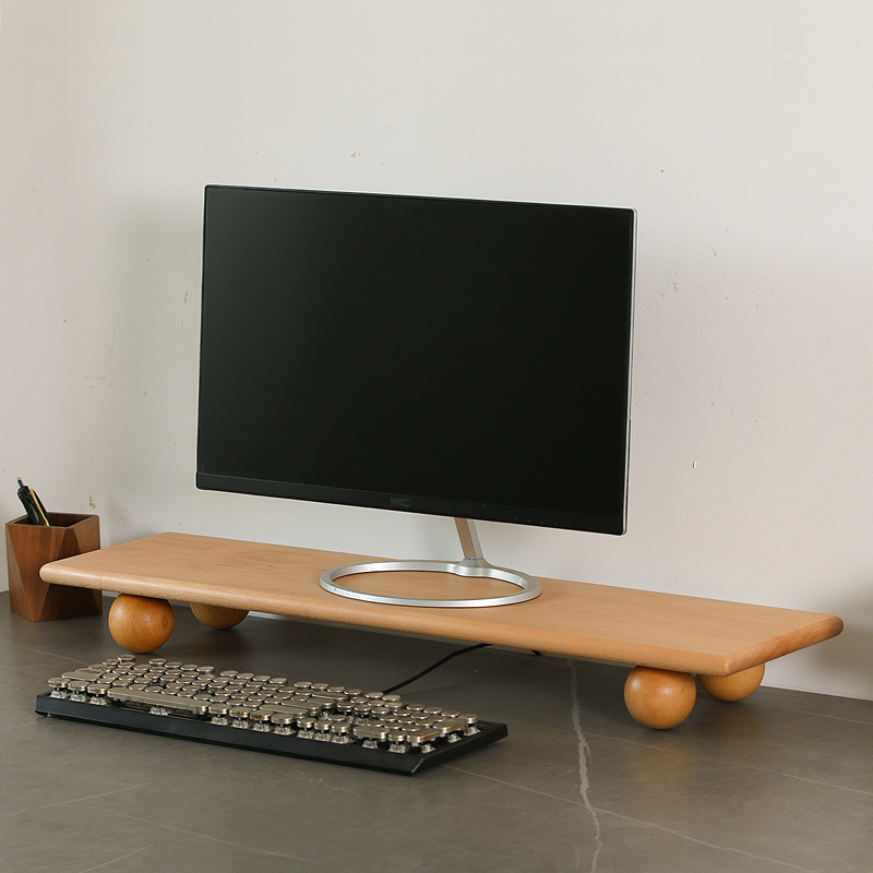 Solid Wood Monitor Riser Lapto - огляд і ціна Desk Setup Monitor And Laptop