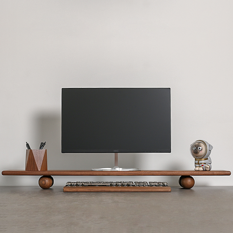 Solid Wood Monitor Riser Lapto - огляд і ціна Desk Setup Monitor And Laptop