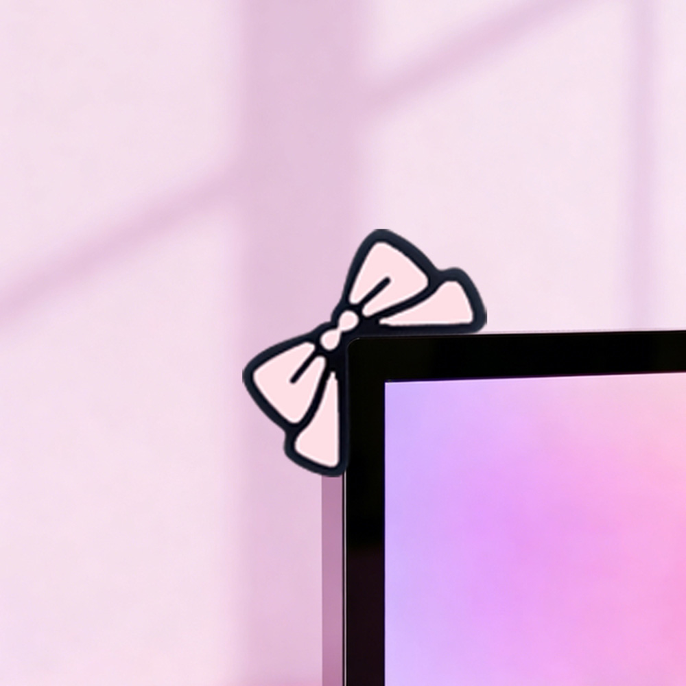 Cute Pink Bow Monitor Decor Ka - огляд і ціна Desk Setup Monitor And Laptop