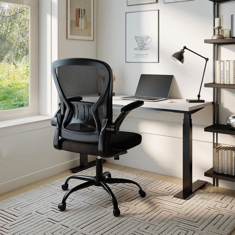 Oice Chair Set o 10, Ergonomic - огляд і ціна Desk Setup Black And Wood