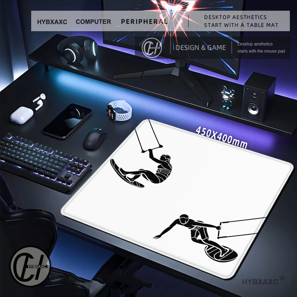 HYBXAXC Kitesurf Line Art Mous - огляд і ціна Work Desk Home Setup