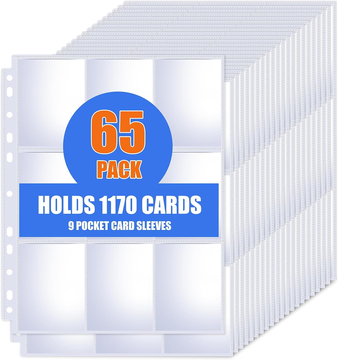 65 Pack 9 Pocket Card Sleeves  - огляд і ціна Ring Binder Box