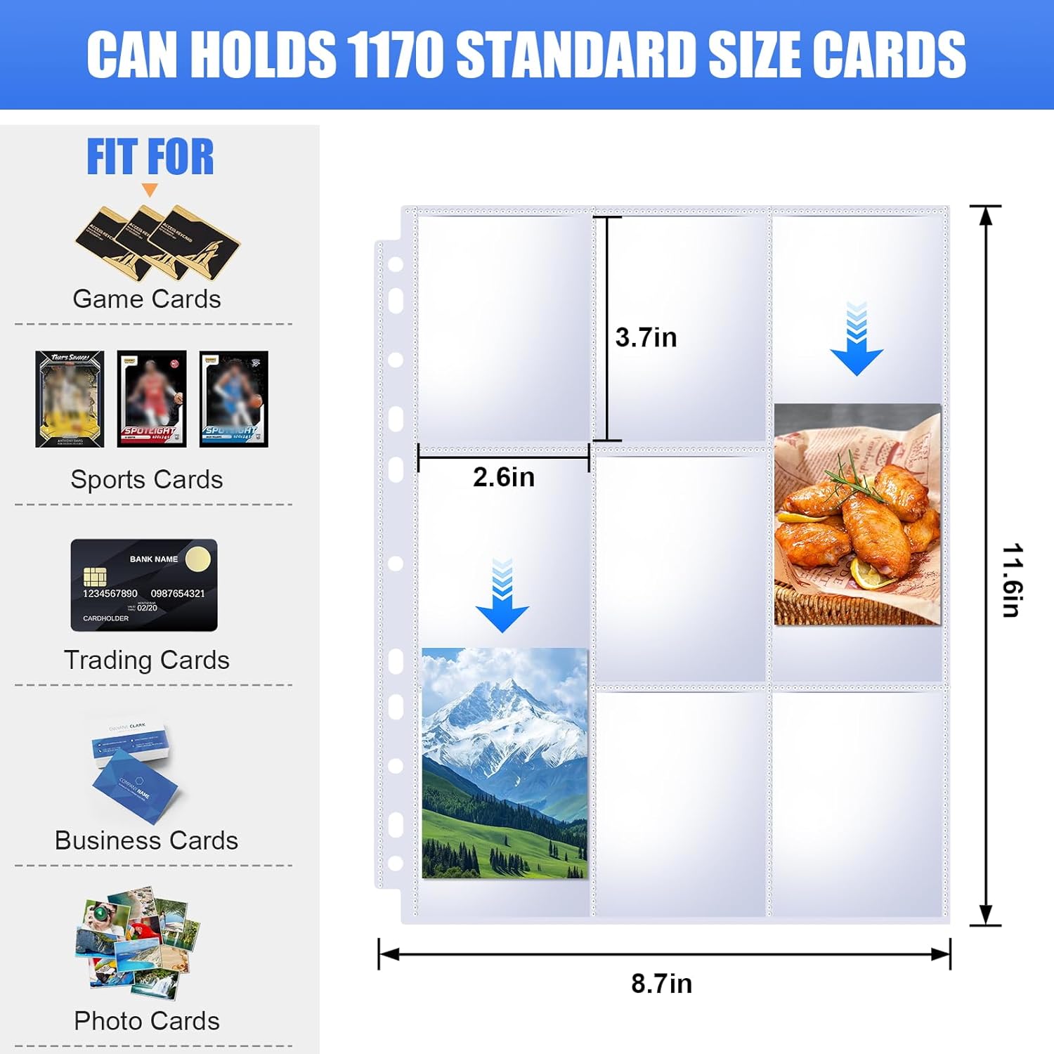 65 Pack 9 Pocket Card Sleeves  - огляд і ціна Ring Binder Box
