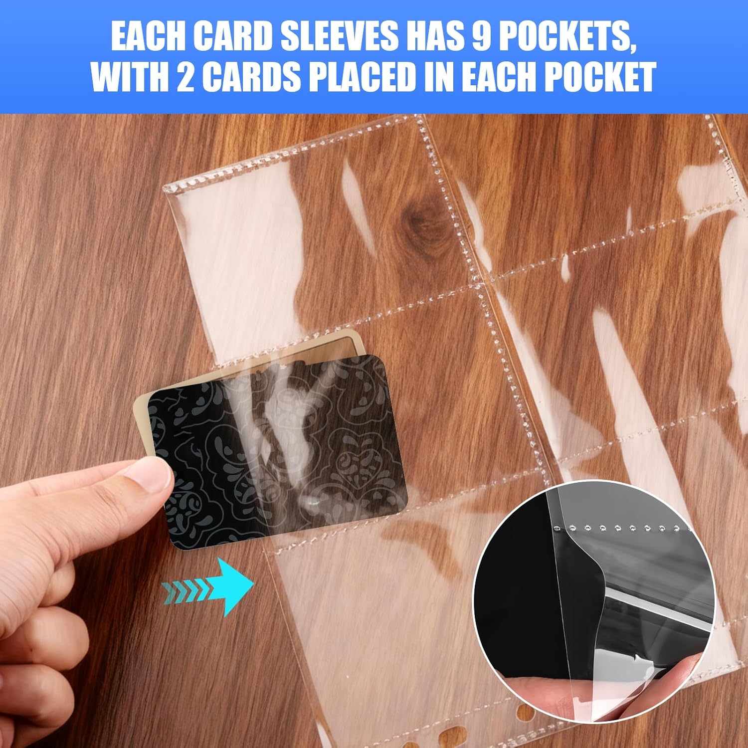 65 Pack 9 Pocket Card Sleeves  - огляд і ціна Ring Binder Box