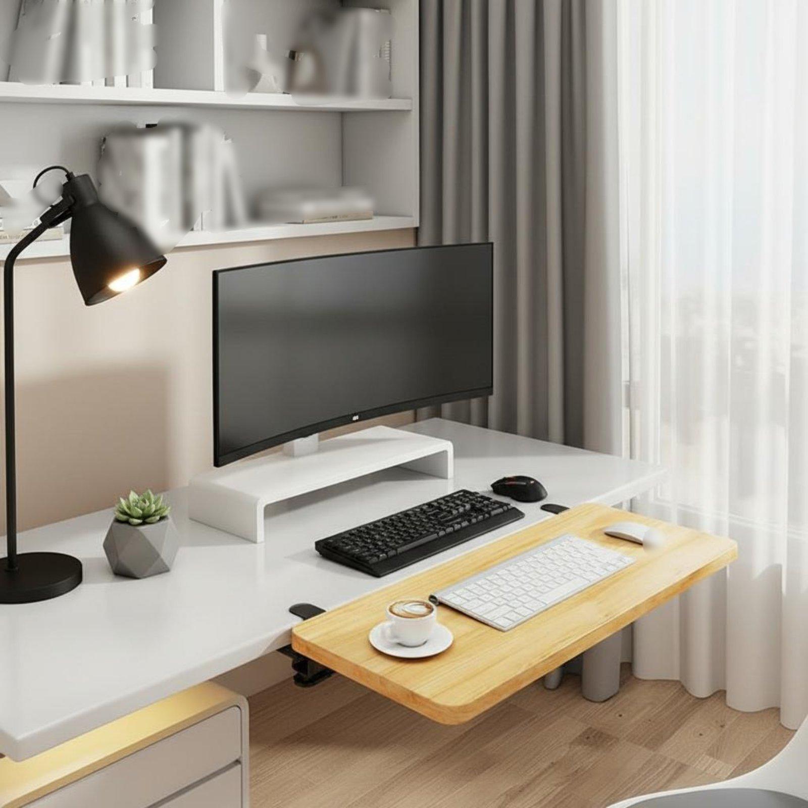 Folding Desk Shelf Desk Extens - огляд і ціна Ergonomic Desk Setup Keyboard