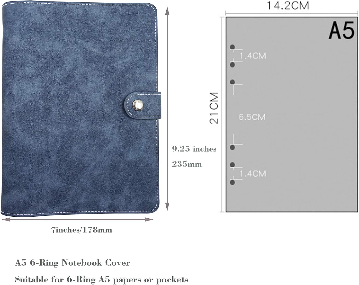 A5 Soft PU Leather Notebook Bi - огляд і ціна Ring Binder Box