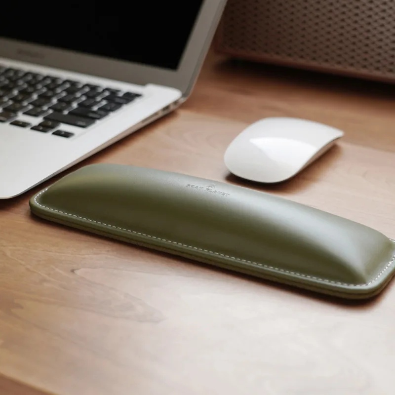 Genuine Leather Wrist Rest Top - огляд і ціна Ergonomic Desk Setup Keyboard