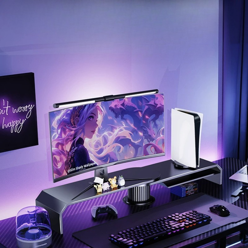 Gaming Dual Monitor Stand Offi - огляд і ціна Desk Setup Monitor And Laptop