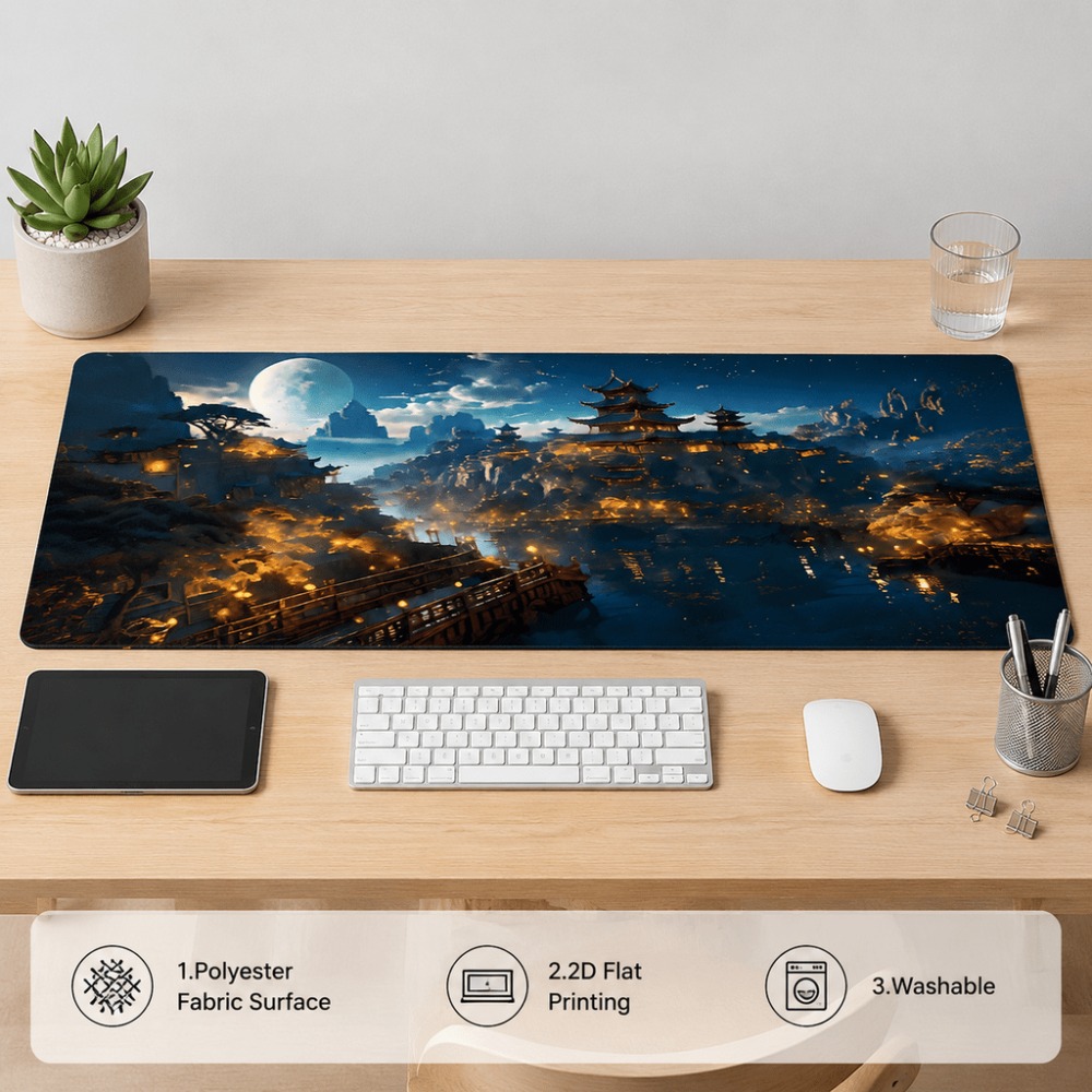 Original fantasy night city mo - огляд і ціна Work Desk Home Setup