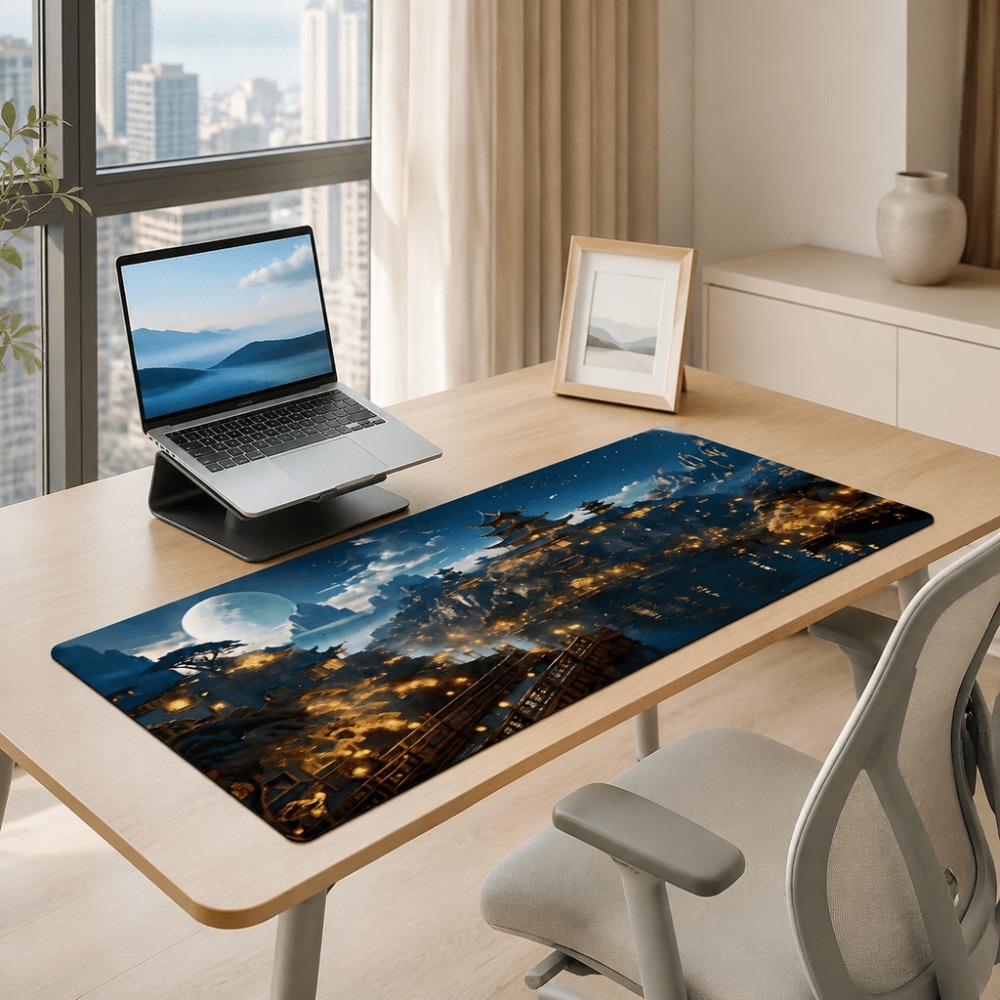 Original fantasy night city mo - огляд і ціна Work Desk Home Setup
