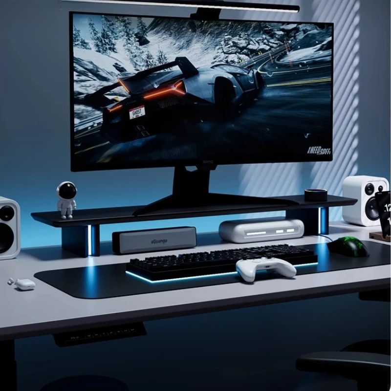 RGB Monitor Stand Ergonomic Co - огляд і ціна Desk Setup Monitor And Laptop