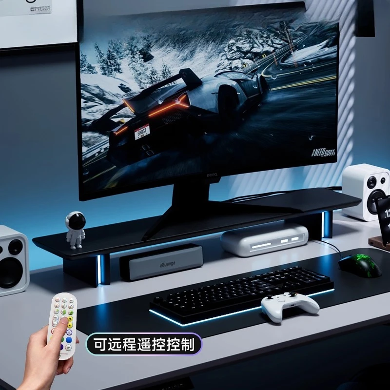 RGB Monitor Stand Ergonomic Co - огляд і ціна Desk Setup Monitor And Laptop