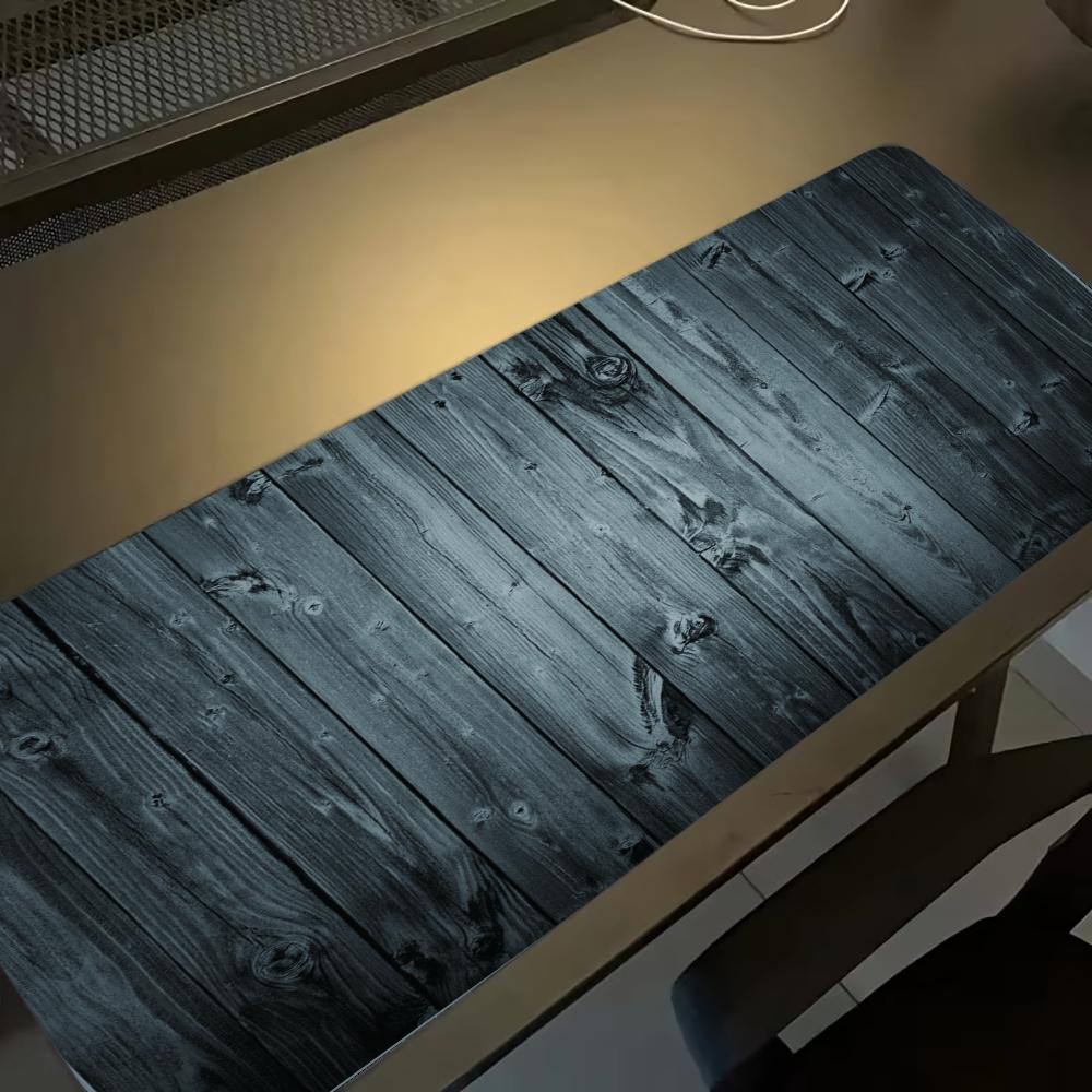 Black Wood Mousepad Desk Acces - огляд і ціна Desk Setup Black And Wood
