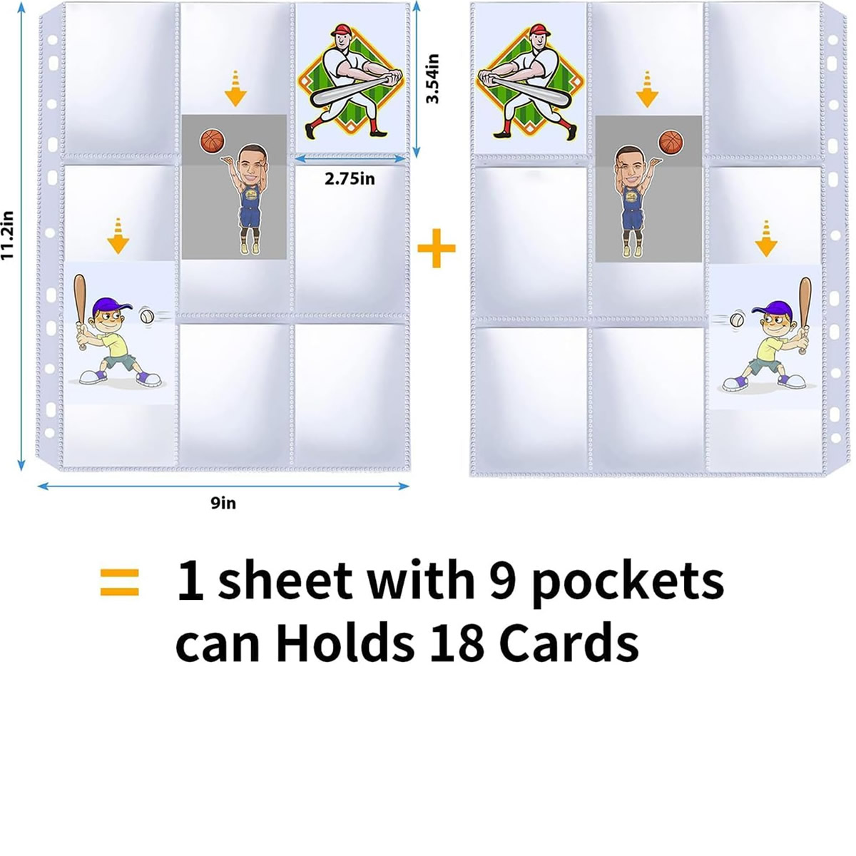 50 Pack 9 Pocket Card Sleeves  - огляд і ціна Ring Binder Box