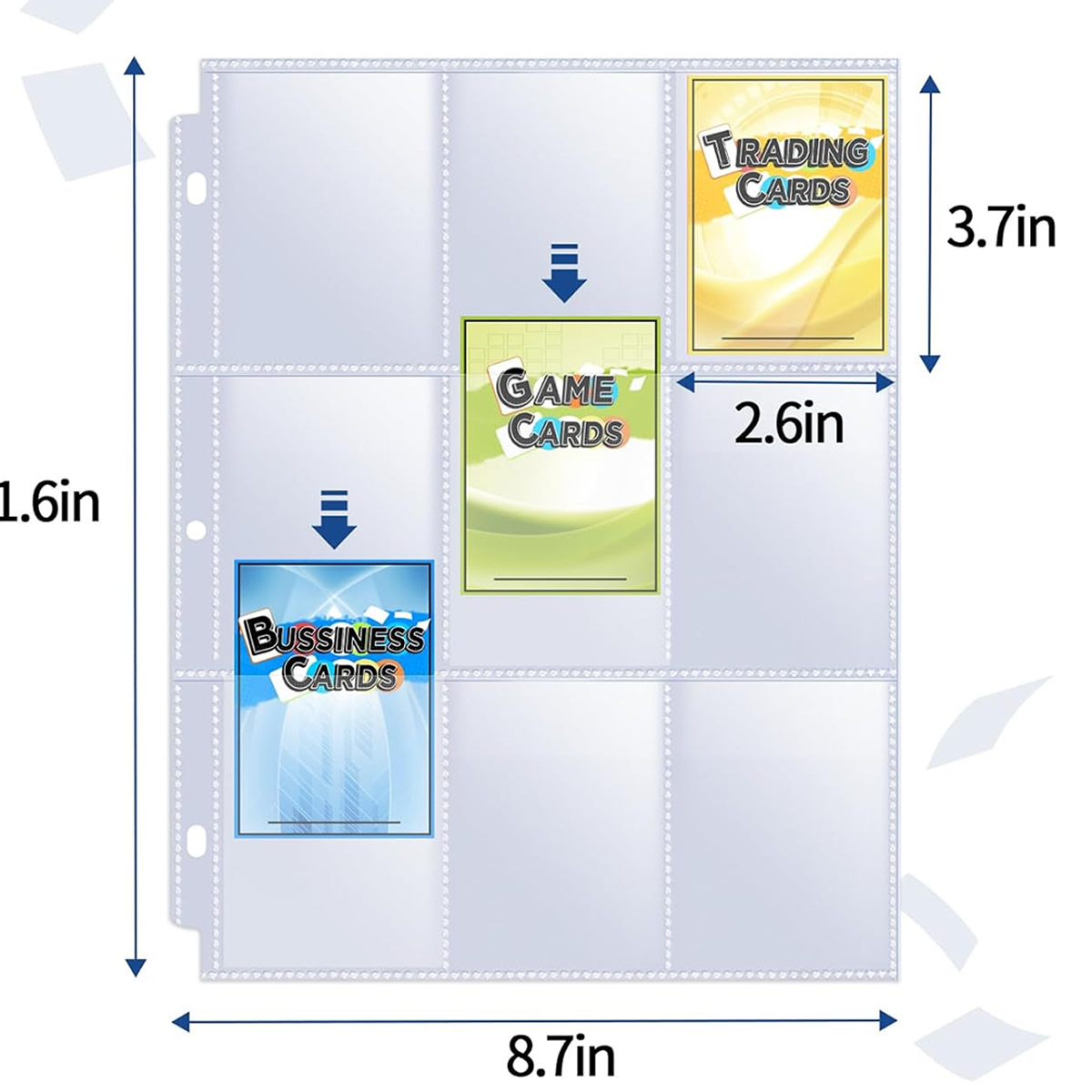 50 Pack 9 Pocket Card Sleeves  - огляд і ціна Ring Binder Box