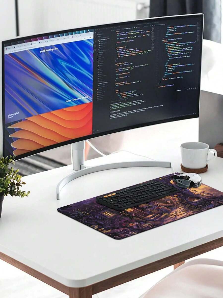 Large Gaming Mouse Pad With Fa - огляд і ціна Work Desk Home Setup