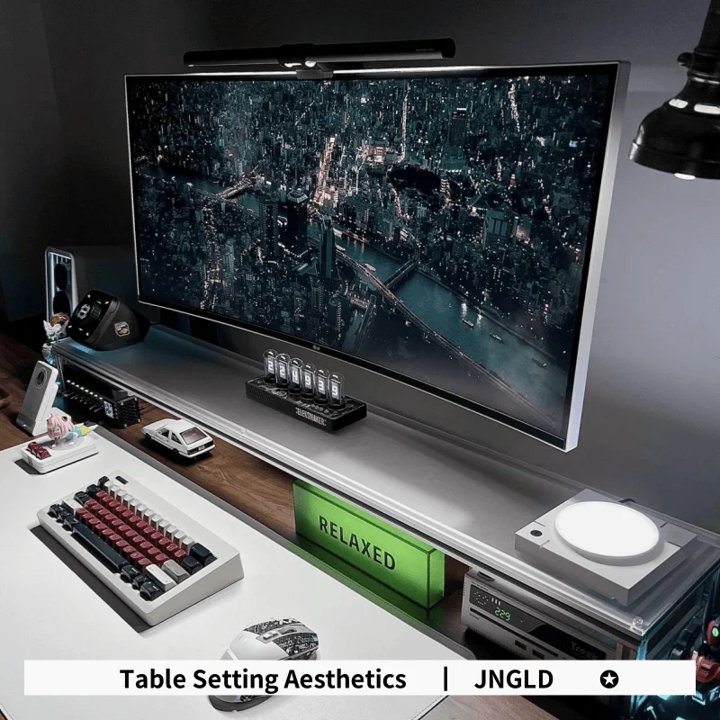 Aluminum Monitor Stand Acrylic - огляд і ціна Desk Setup Monitor And Laptop